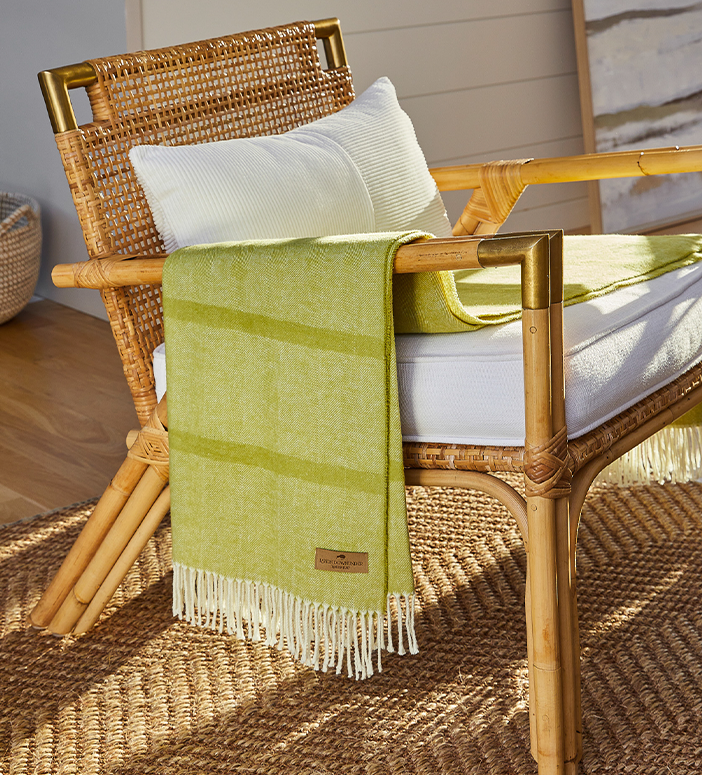 Colorful Throw Blankets from Italy & New Zealand, Scarves Lands Downunder Montauk Stripe