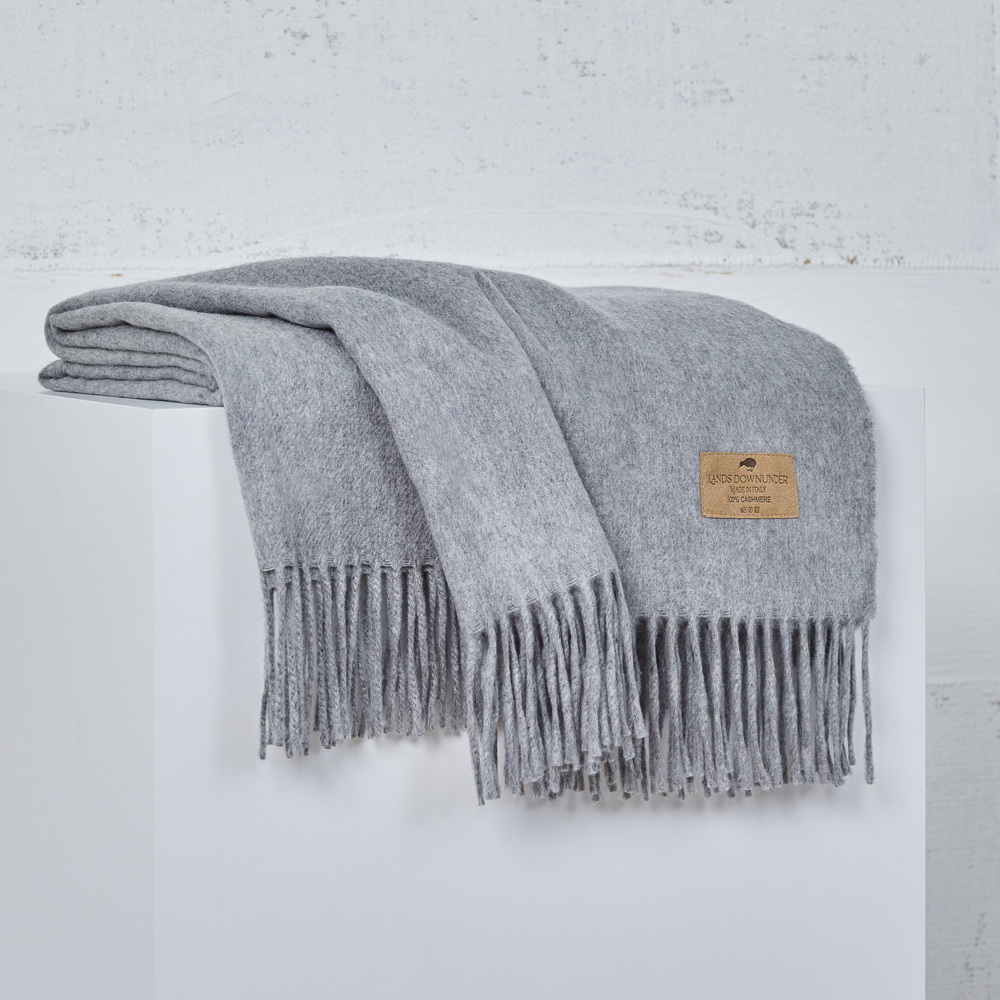 Stone Luxe Italian Cashmere Throw Luxe 100 Cashmere