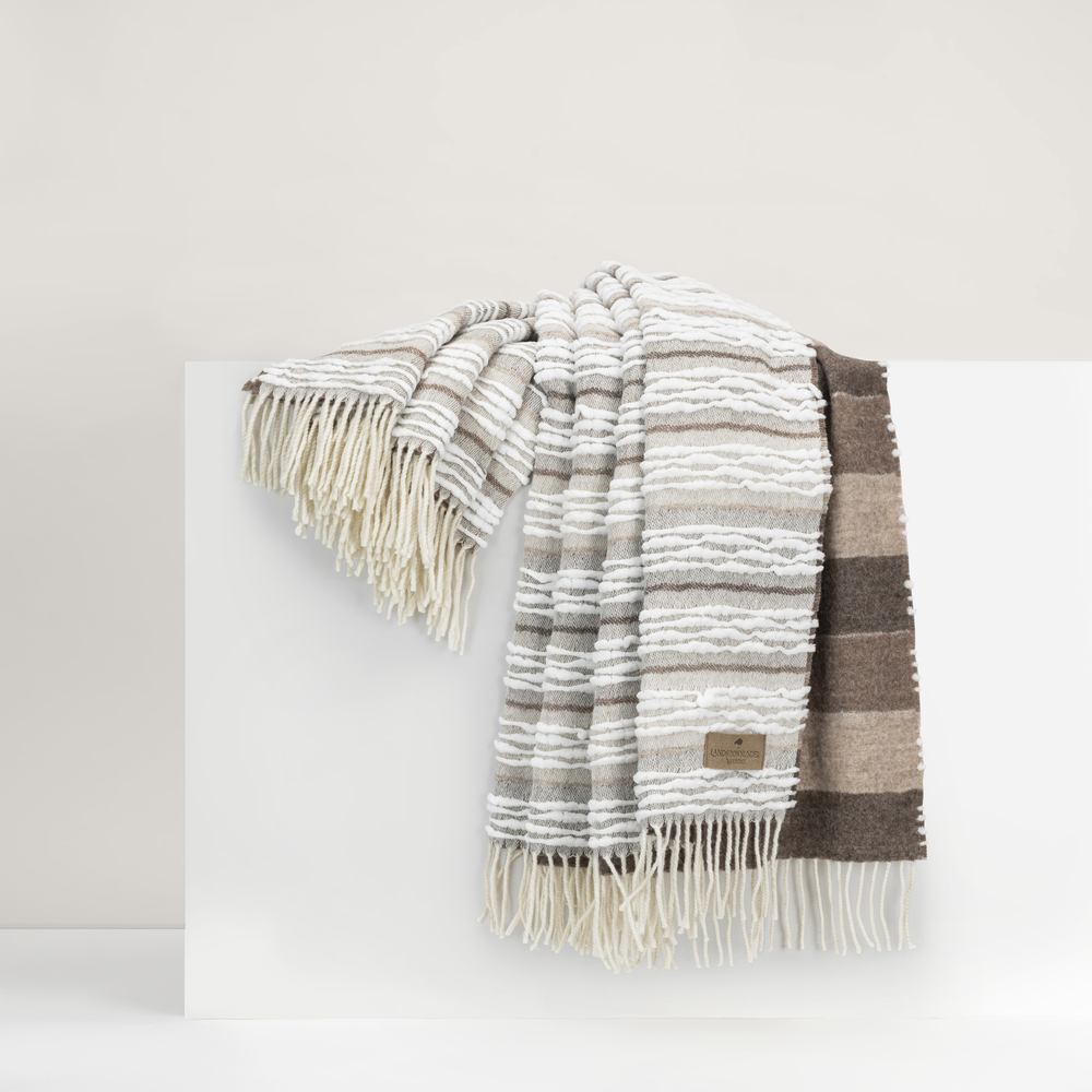 Taupe Italian Textured Strato Blanket Italian Textured Strato