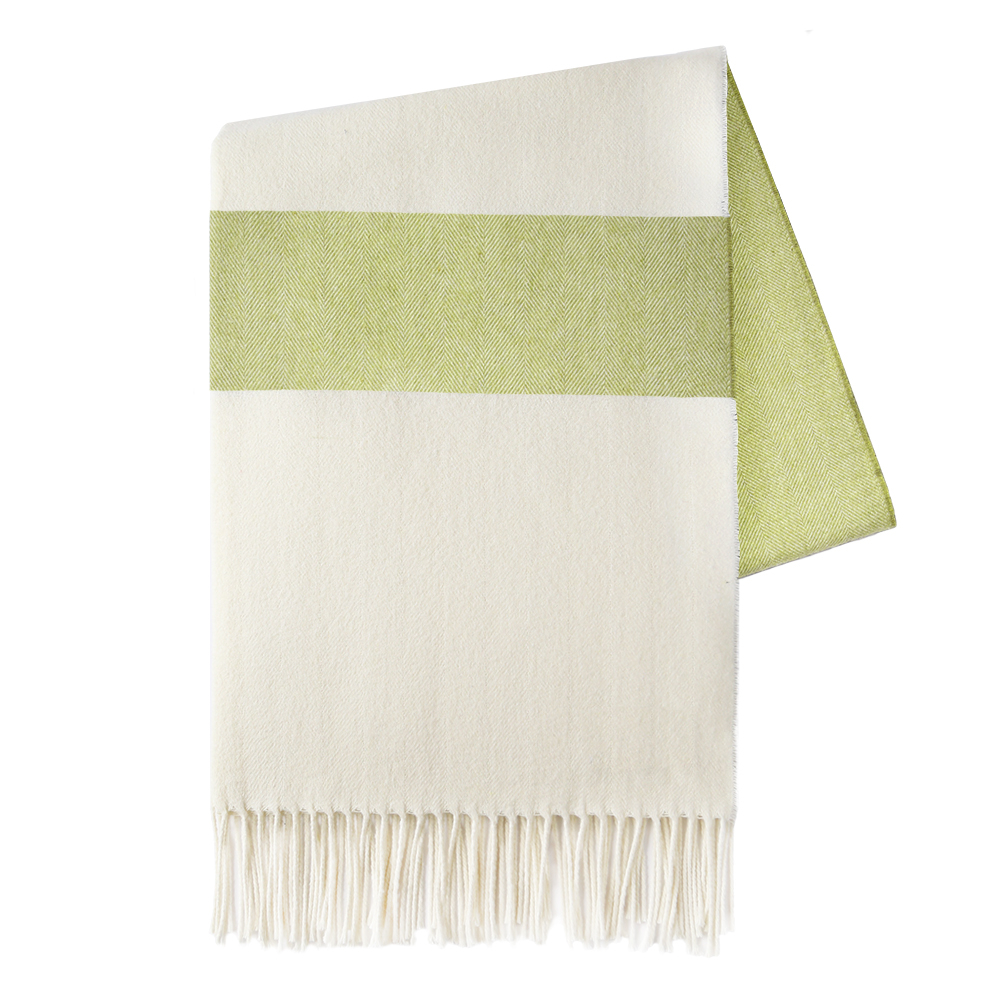Lemongrass Sydney Herringbone Stripe Throw Sydney Herringbone Stripe