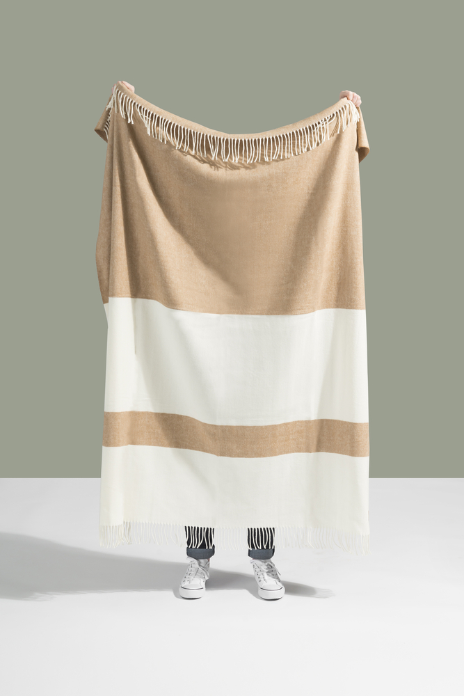 Caramel Sydney Herringbone Stripe Throw Sydney Herringbone Stripe