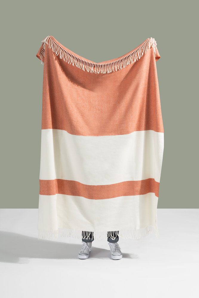 Mandarin Sydney Herringbone Stripe Throw Sydney Herringbone Stripe