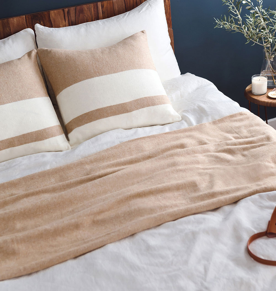 Caramel Italian Herringbone Throw Herringbone