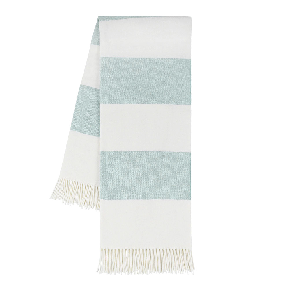 Glacier Blue Rugby Stripe Throw Rugby Stripe
