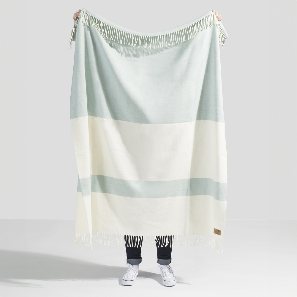 Glacier Sydney Herringbone Stripe Throw | Sydney Herringbone Stripe