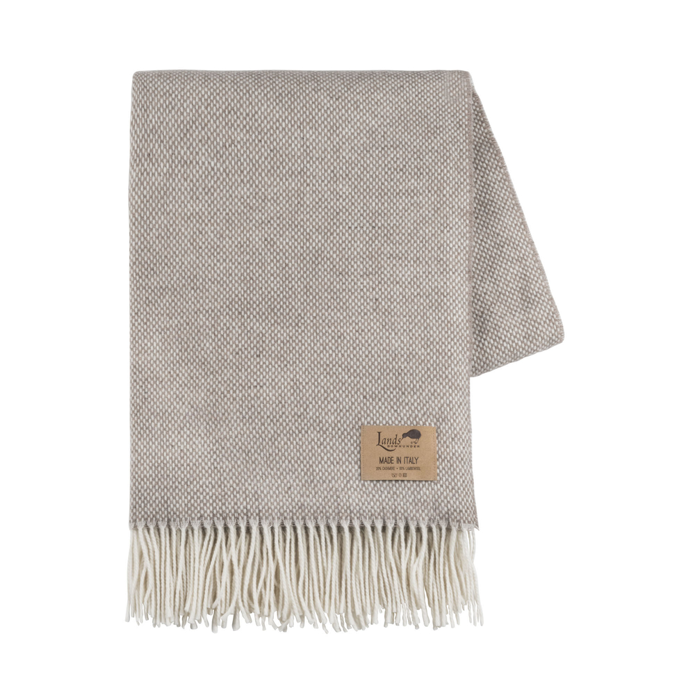 Taupe Juno Cashmere Throw Juno Cashmere