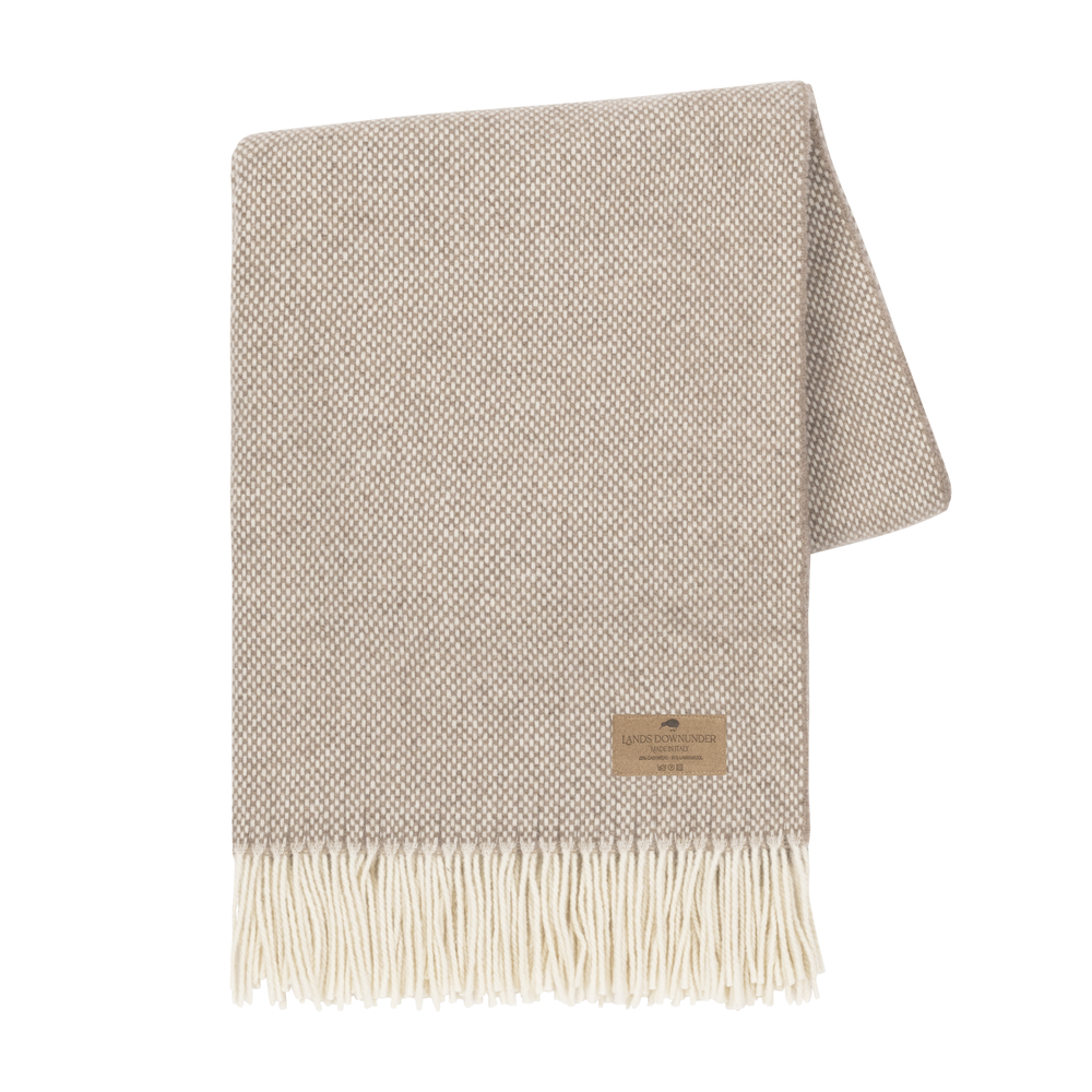 Taupe Juno Cashmere Throw Juno Cashmere