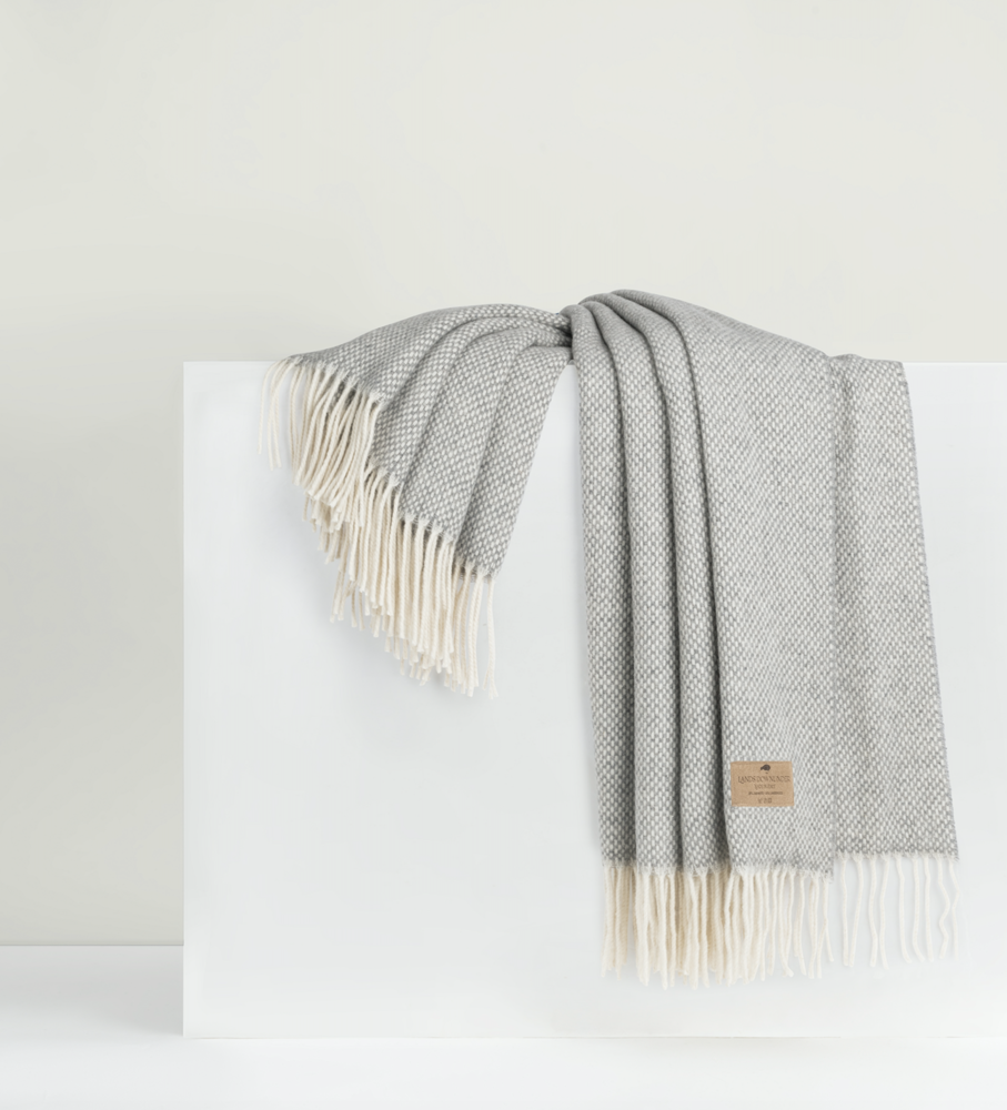 Light Gray Juno Cashmere Throw Juno Cashmere