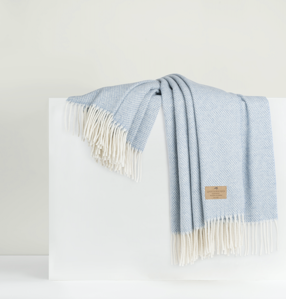 Light Blue Juno Cashmere Throw Juno Cashmere