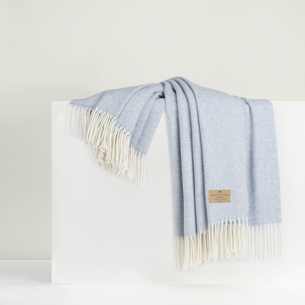 Light Blue Juno Cashmere Throw Juno Cashmere