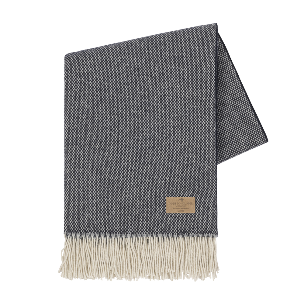 Navy Juno Cashmere Throw Juno Cashmere