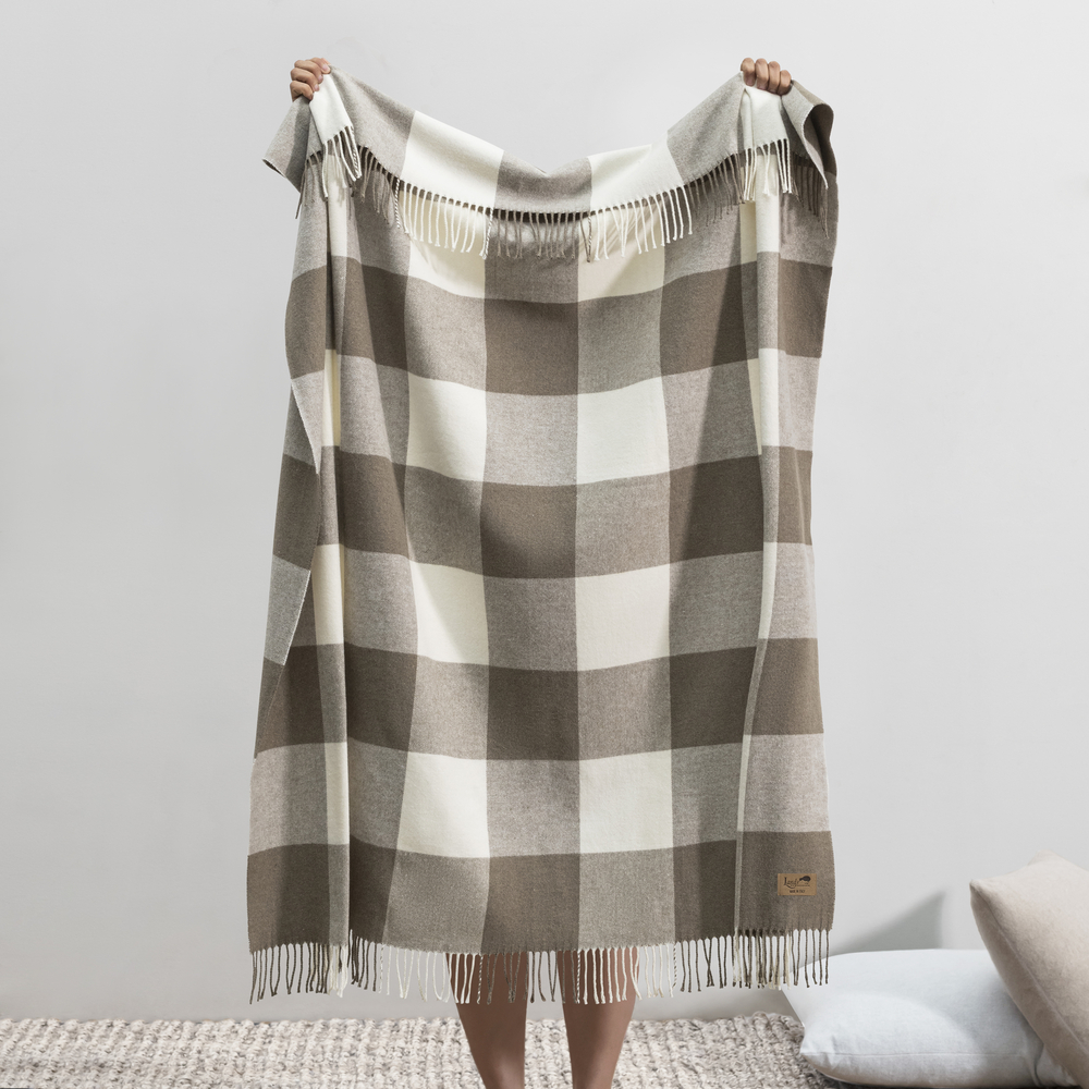 Taupe buffalo check pillows hotsell