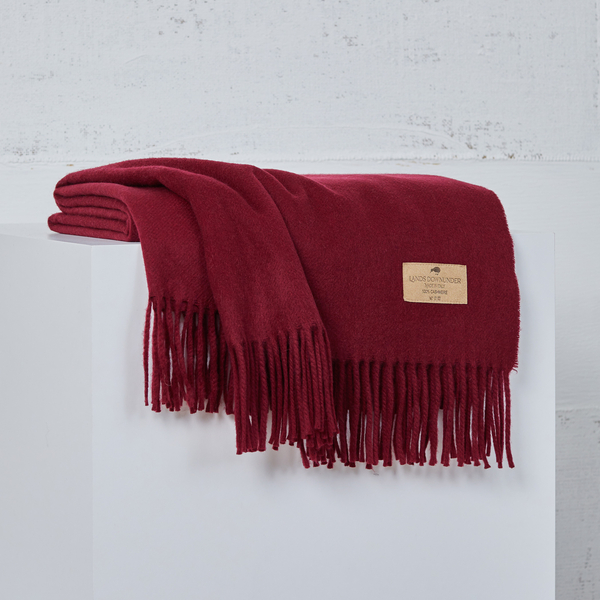 Cherry Luxe Italian Cashmere Throw | Luxe 100% Cashmere