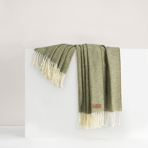 Thyme Italian Herringbone Throw | Italian Herringbone