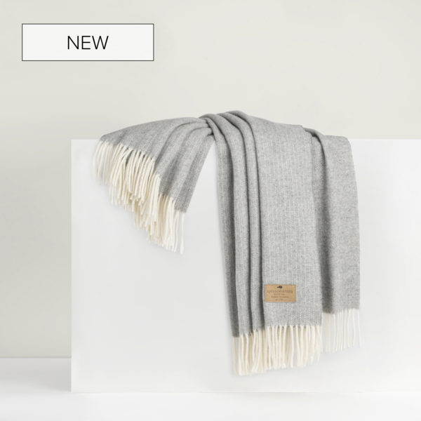 Silver Pinstripe Cashmere Throw | Pinstripe Cashmere