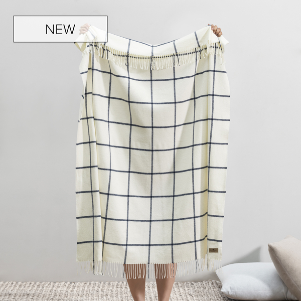 Navy Lexington Plaid Throw | Lexington Plaid