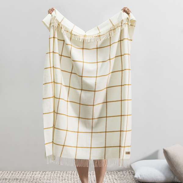 Ochre Lexington Plaid Throw | Lexington Plaid