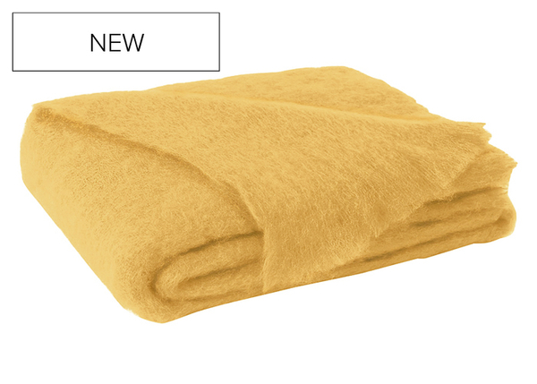 Ochre Mohair Throw | New Zealand Mohair