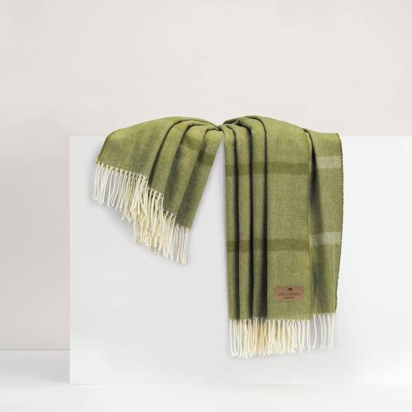Fern Montauk Stripe Herringbone Throw | Montauk Stripe Herringbone