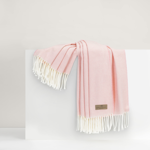 Cherry Blossom Italian Herringbone Throw | Italian Herringbone