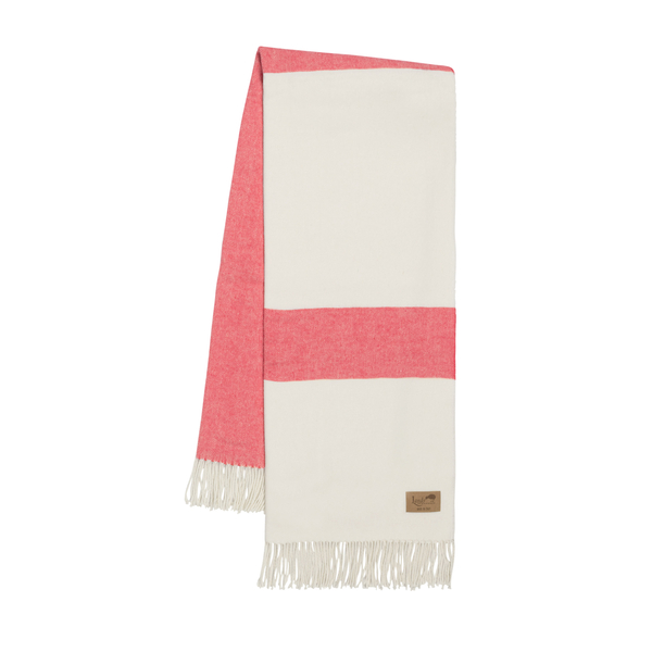 Coral Sydney Herringbone Stripe Throw | Sydney Herringbone Stripe