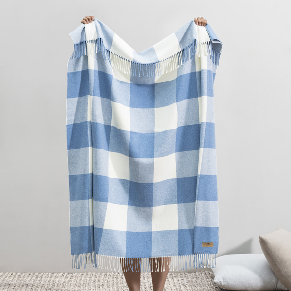 Denim Buffalo Check Throw | Buffalo Check