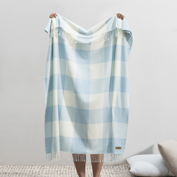 Baby Blue Buffalo Check Throw | Buffalo Check