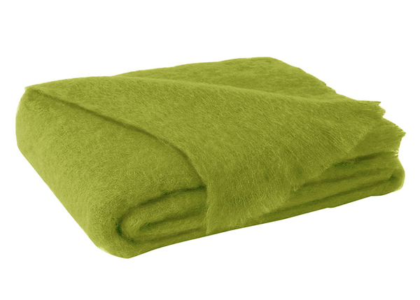 Pesto  Brushed Mohair Throw | New Zealand Mohair