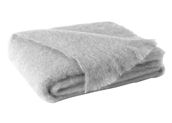 Silver Brushed Mohair Throw | New Zealand Mohair