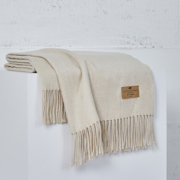 Oyster Luxe Italian Cashmere Throw | Luxe 100% Cashmere