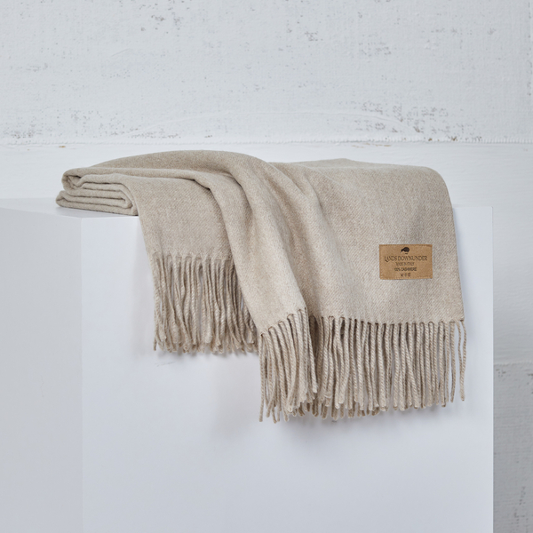 Sand Luxe Italian Cashmere Throw | Luxe 100% Cashmere