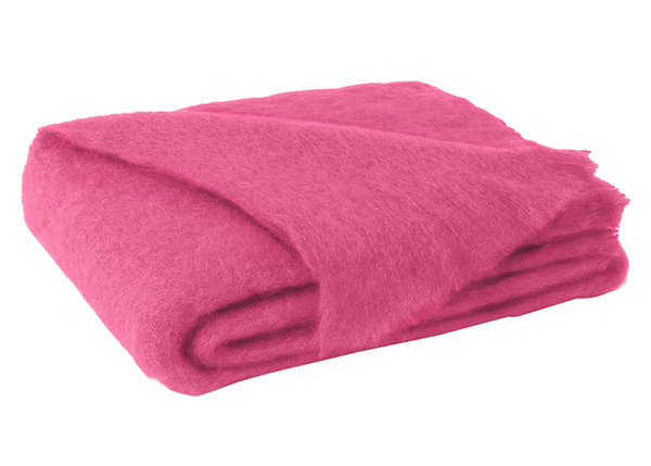 Hot Pink Brushed Mohair Throw | New Zealand Mohair