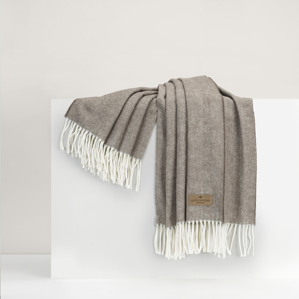 Mink Italian Herringbone Throw | Italian Herringbone