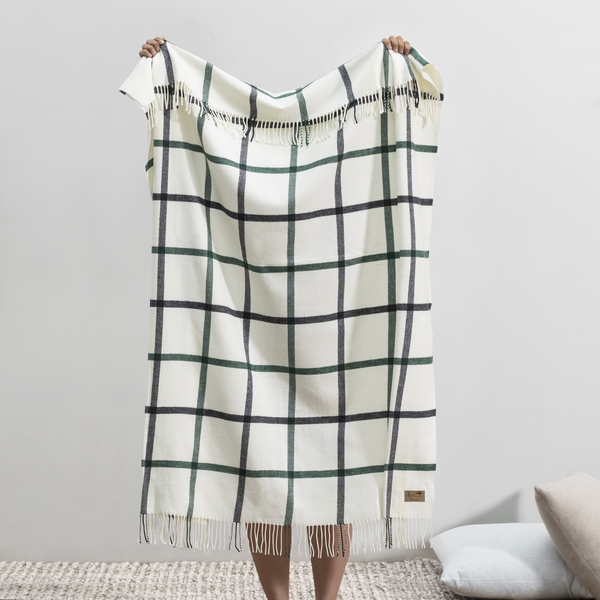 Pine/Graphite Tattersall Plaid Throw | Tattersall Plaid