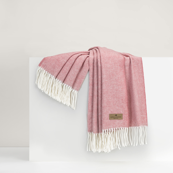 Berry Sorbet Italian Herringbone Throw | Italian Herringbone