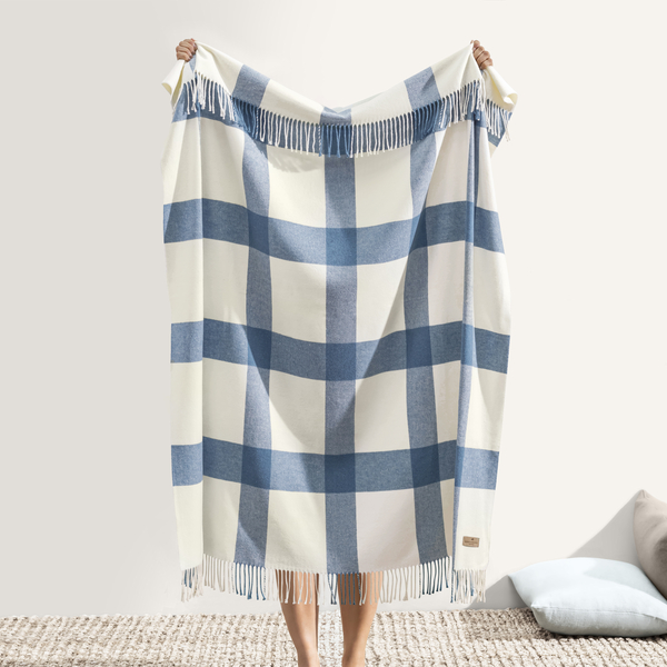 Denim Wellington Plaid Throw | Wellington Plaid