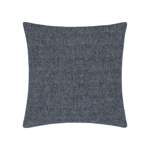 Navy Zip Solid Herringbone Pillow | Zip Solid Herringbone Pillow