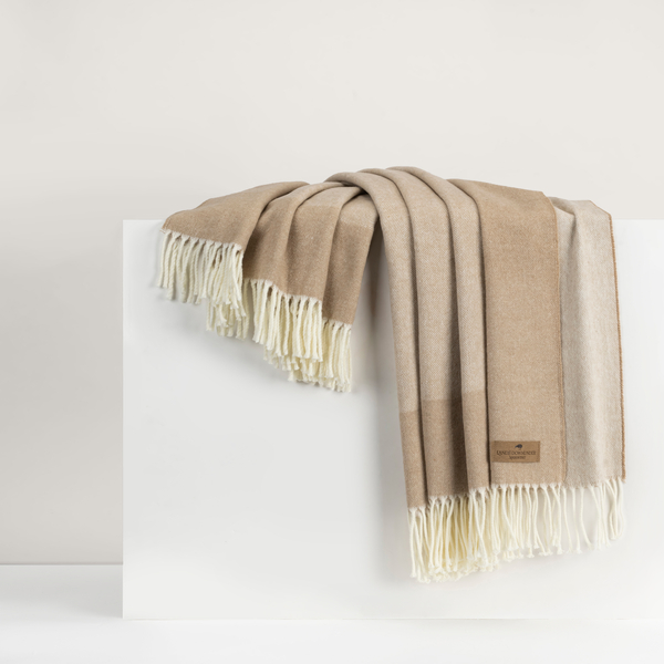 Dune Border Herringbone Throw | Border Herringbone