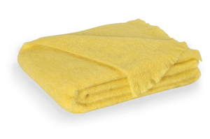 Image Lemon Brushed Mohair Throw