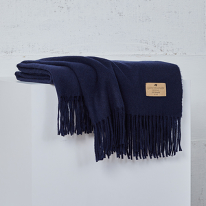 Image Deep Navy Luxe Italian Cashmere Throw