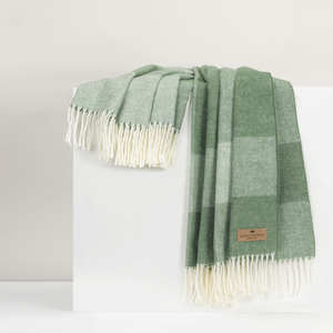 Image Olive Hampton Plaid Herringbone Throw