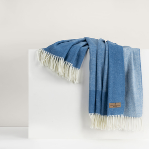 Image Azure Border Herringbone Throw