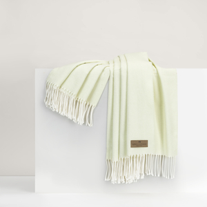 Image Icy Lime Italian Herringbone Throw