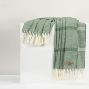 Image Olive Montauk Stripe Herringbone Throw