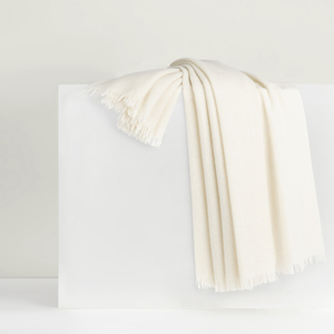 Image Ecru Italian Luna Cashmere Throw