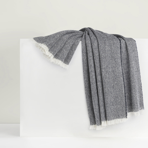 Image Navy Italian Luna Cashmere Throw