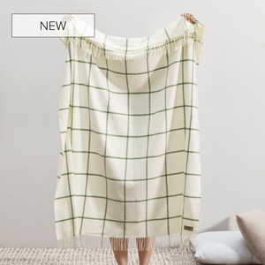 Image Olive Lexington Plaid Throw