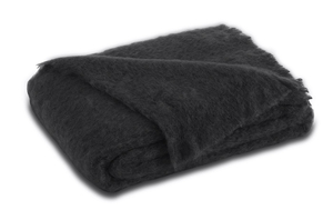 Image Charcoal Brushed Mohair Throw