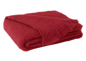 Image Ruby Red Mohair Throw