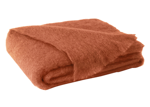 Image Persimmon Mohair Throw